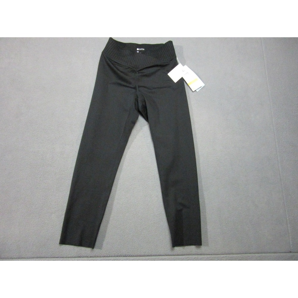 Zella Leggings Womens XS Black New High Waist Crop Wrap Yoga Stretch NR435994MI